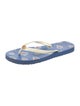 Tory Burch Rubber Floral Print Flip Flops