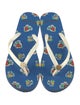 Tory Burch Rubber Floral Print Flip Flops