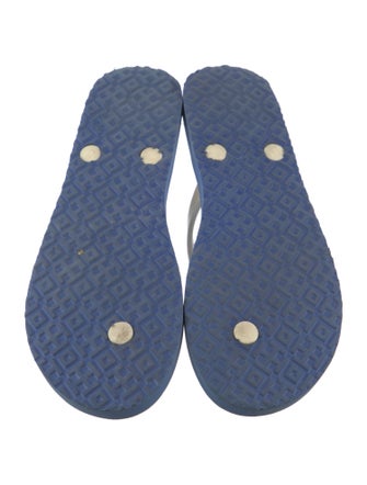 Tory Burch Rubber Floral Print Flip Flops