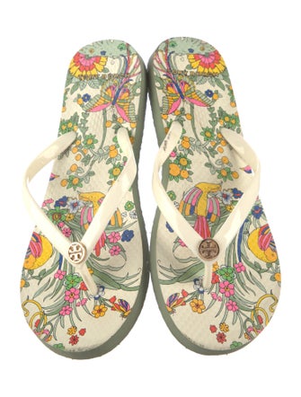 Tory Burch Rubber Printed Flip Flops