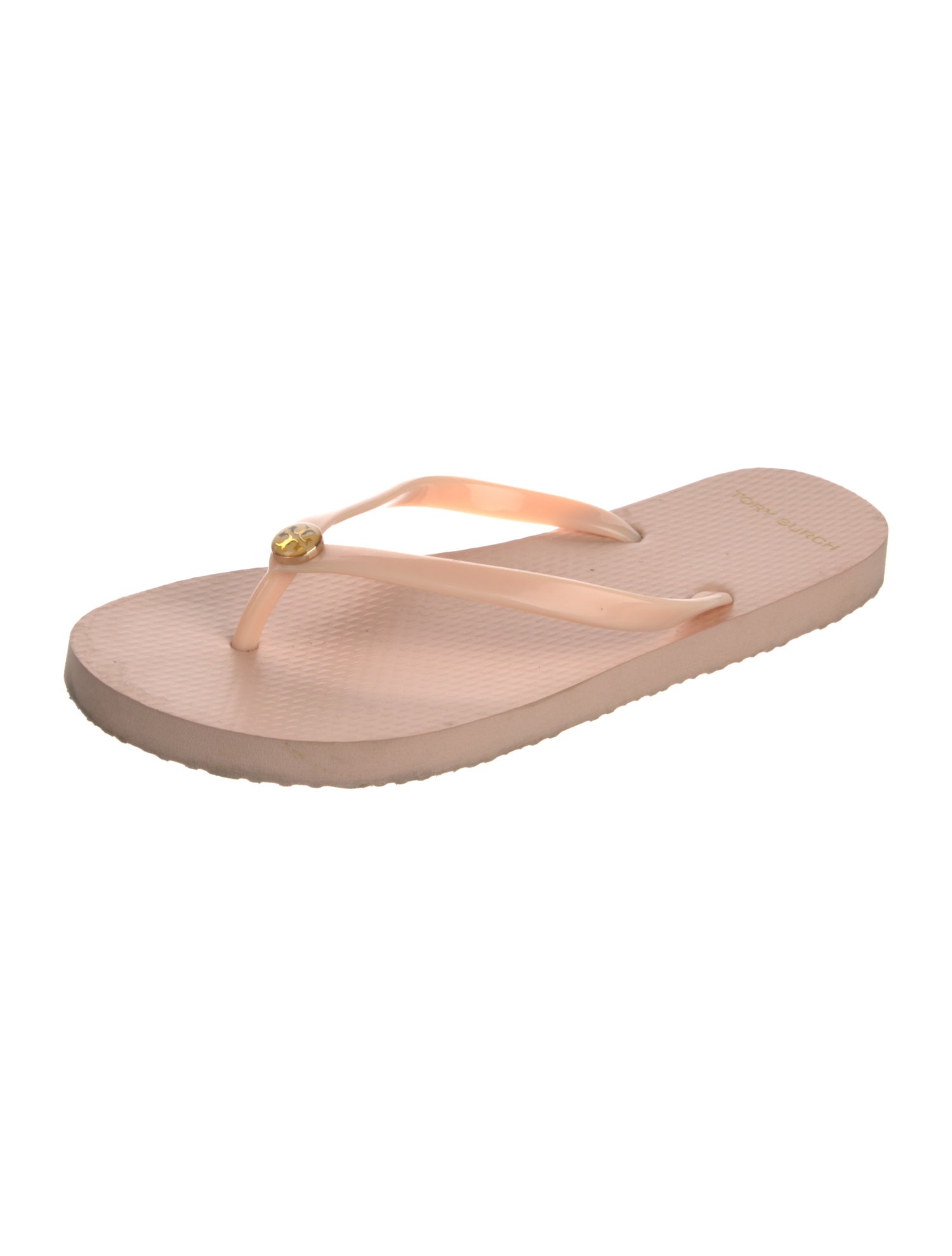 Tory Burch Signature Logo Rubber Flip Flops