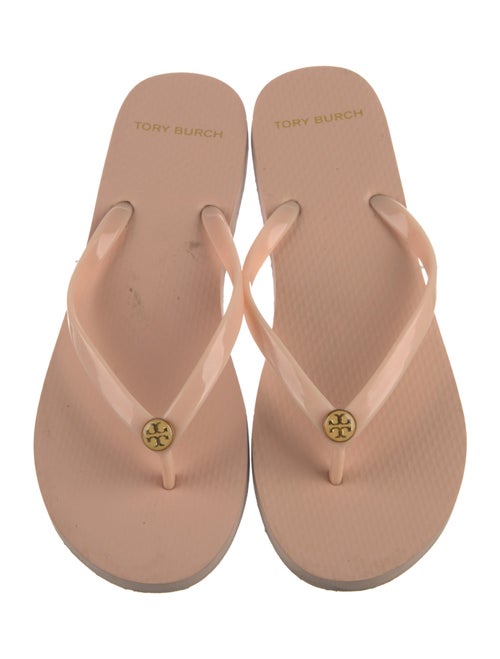 Tory Burch Signature Logo Rubber Flip Flops
