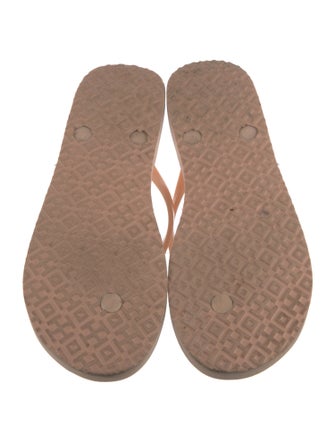 Tory Burch Signature Logo Rubber Flip Flops