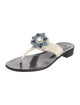 Tory Burch Leather Studded Accents Flip Flops