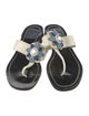Tory Burch Leather Studded Accents Flip Flops