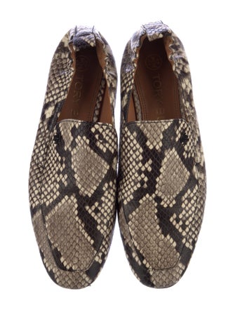 Tory Burch Leather Animal Print Loafers