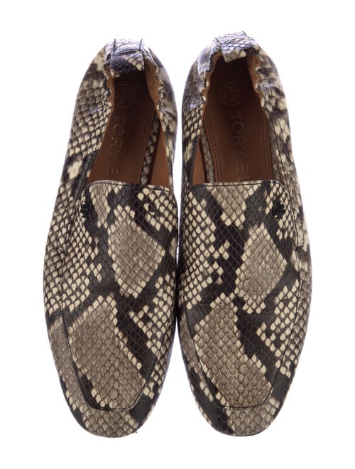 Tory Burch Leather Animal Print Loafers