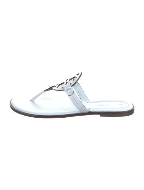 Tory Burch Leather Lasercut Accents Flip Flops