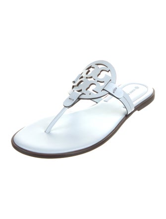 Tory Burch Leather Lasercut Accents Flip Flops