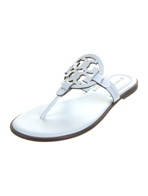 Tory Burch Leather Lasercut Accents Flip Flops