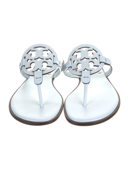 Tory Burch Leather Lasercut Accents Flip Flops