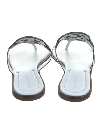 Tory Burch Leather Lasercut Accents Flip Flops