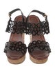 Tory Burch Patent Leather Lasercut Accents Slingback Sandals
