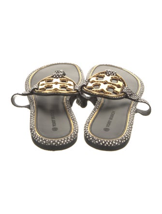 Tory Burch Leather Printed Slides