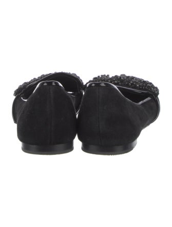 Tory Burch Suede Bow Accents Loafers