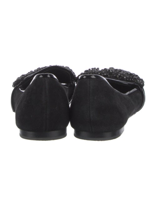 Tory Burch Suede Bow Accents Loafers