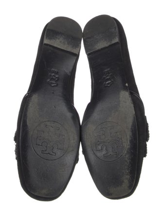 Tory Burch Suede Bow Accents Loafers