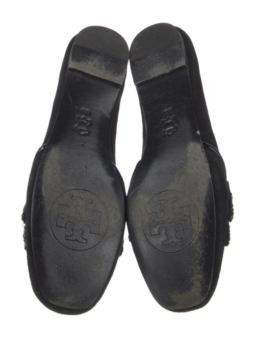 Tory Burch Suede Bow Accents Loafers