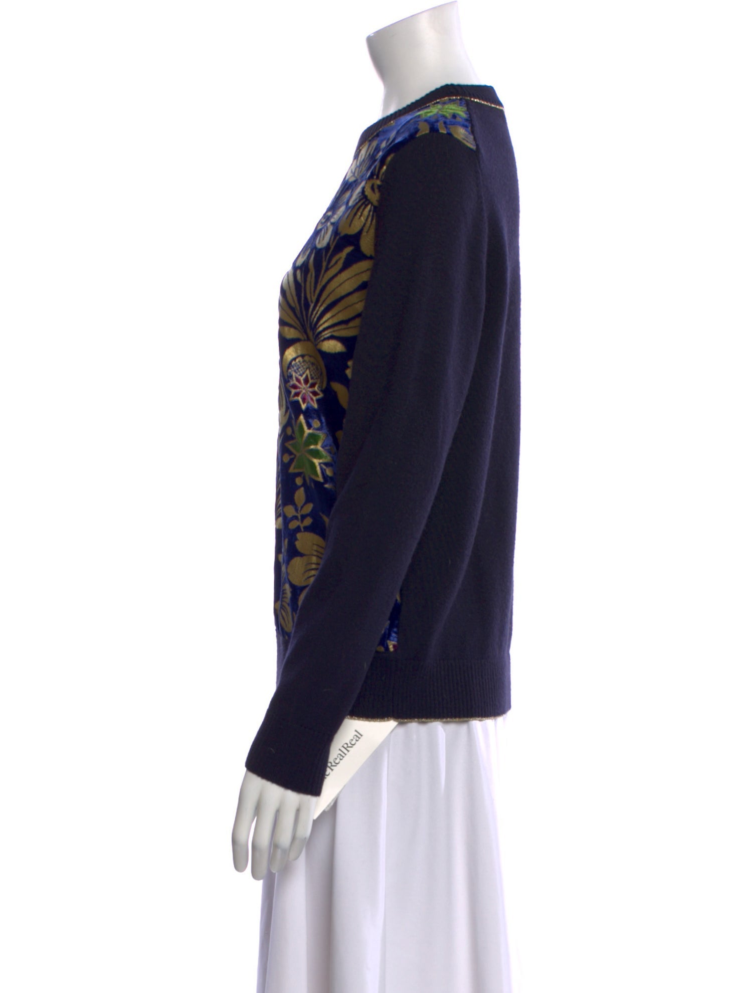 Tory Burch Floral Print Crew Neck Sweatshirt