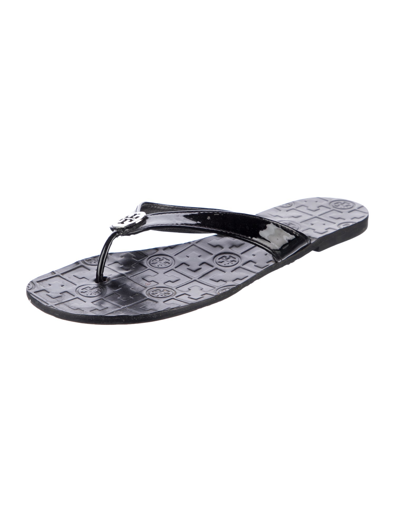 Tory Burch Patent Leather Flip Flops