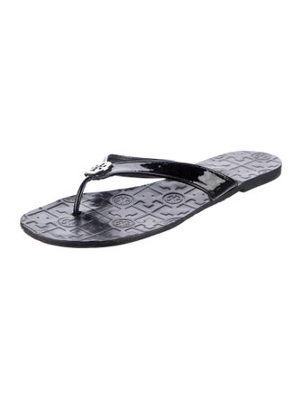 Tory Burch Patent Leather Flip Flops