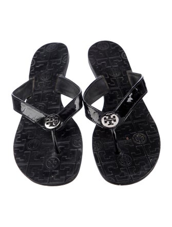Tory Burch Patent Leather Flip Flops