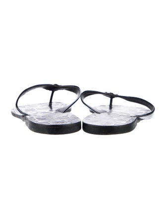 Tory Burch Patent Leather Flip Flops