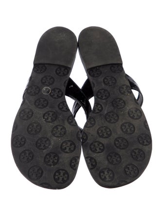 Tory Burch Patent Leather Flip Flops
