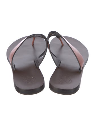 Tory Burch Leather Lasercut Accents Slides