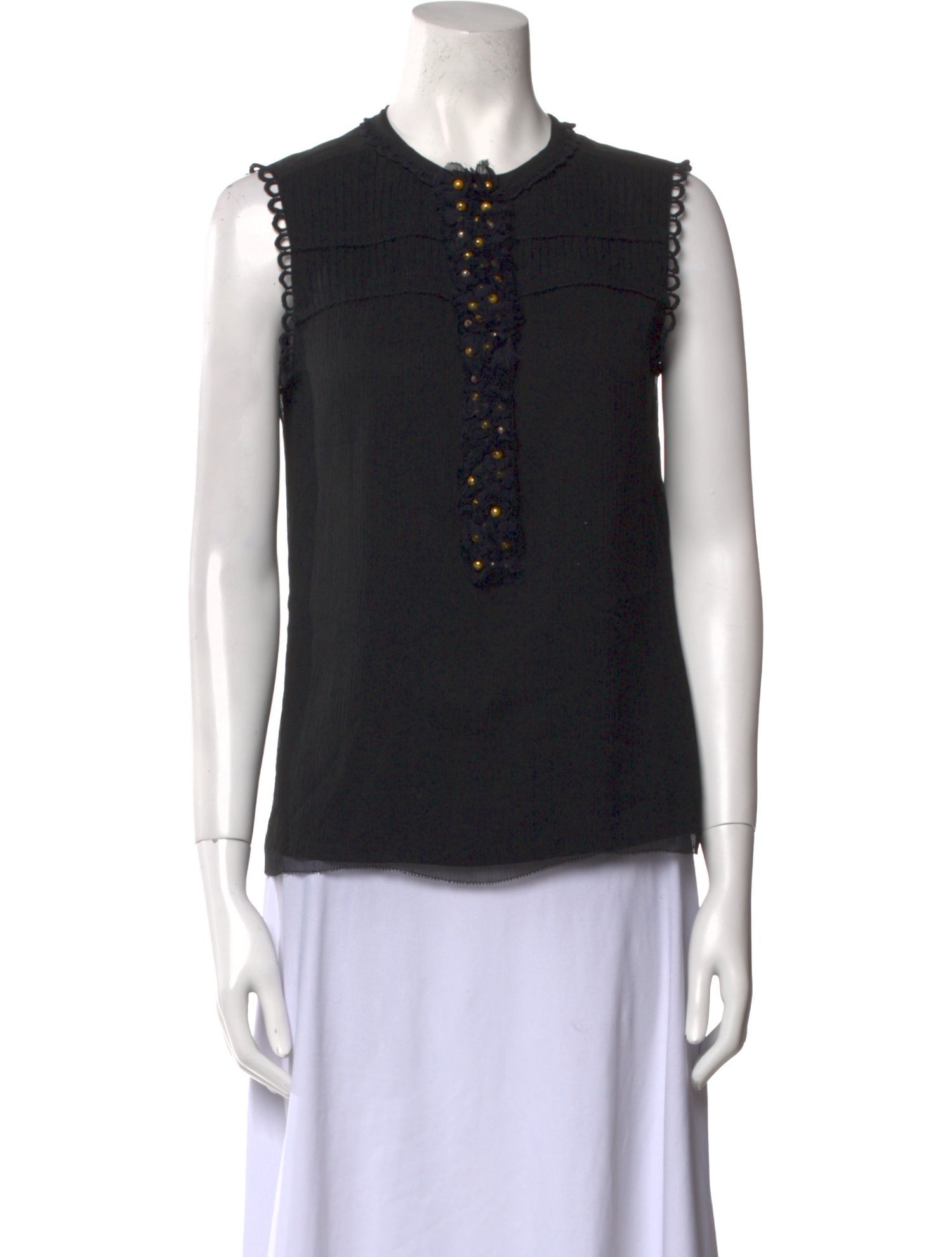 Tory Burch Silk Crew Neck Top