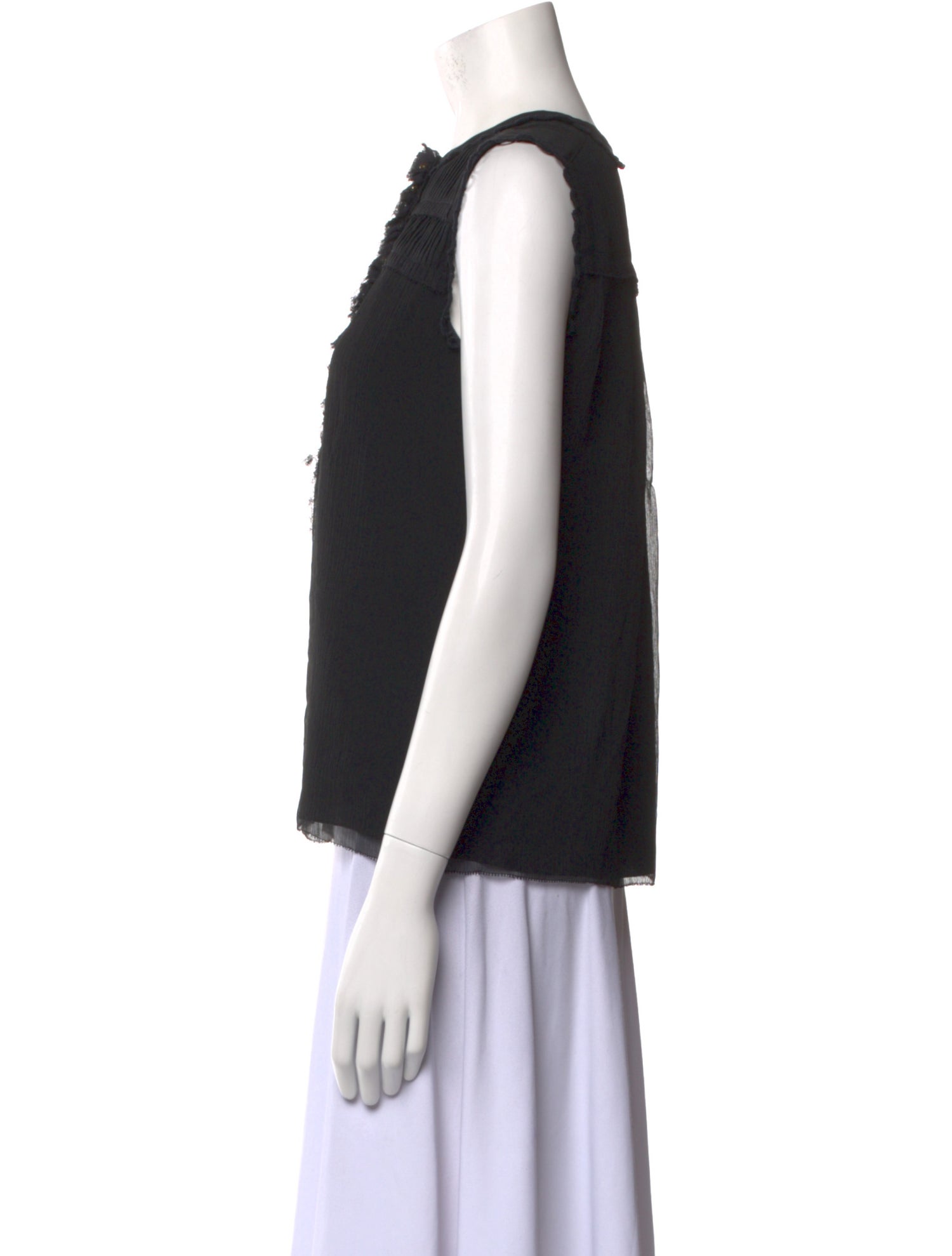 Tory Burch Silk Crew Neck Top