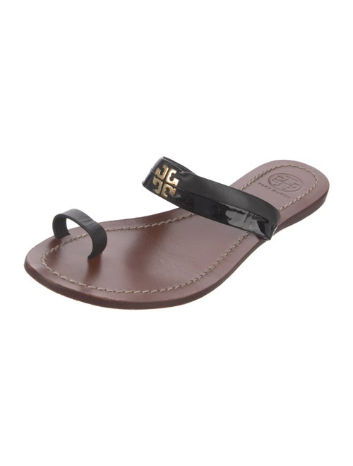 Tory Burch Patent Leather Studded Accents Slides