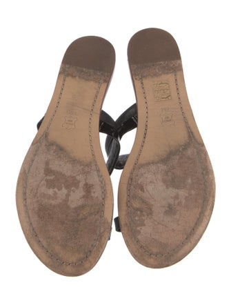 Tory Burch Patent Leather Studded Accents Slides