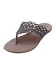 Tory Burch Patent Leather Lasercut Accents Flip Flops
