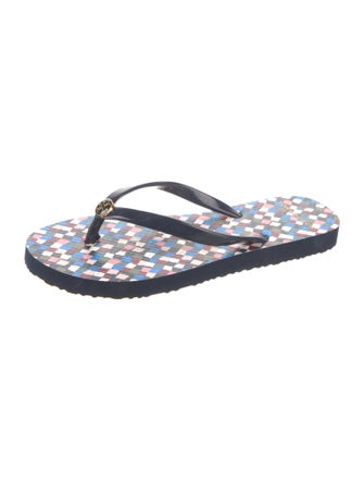 Tory Burch Rubber Printed Flip Flops