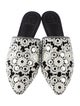Tory Burch Suede Floral Print Mules