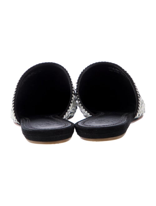 Tory Burch Suede Floral Print Mules