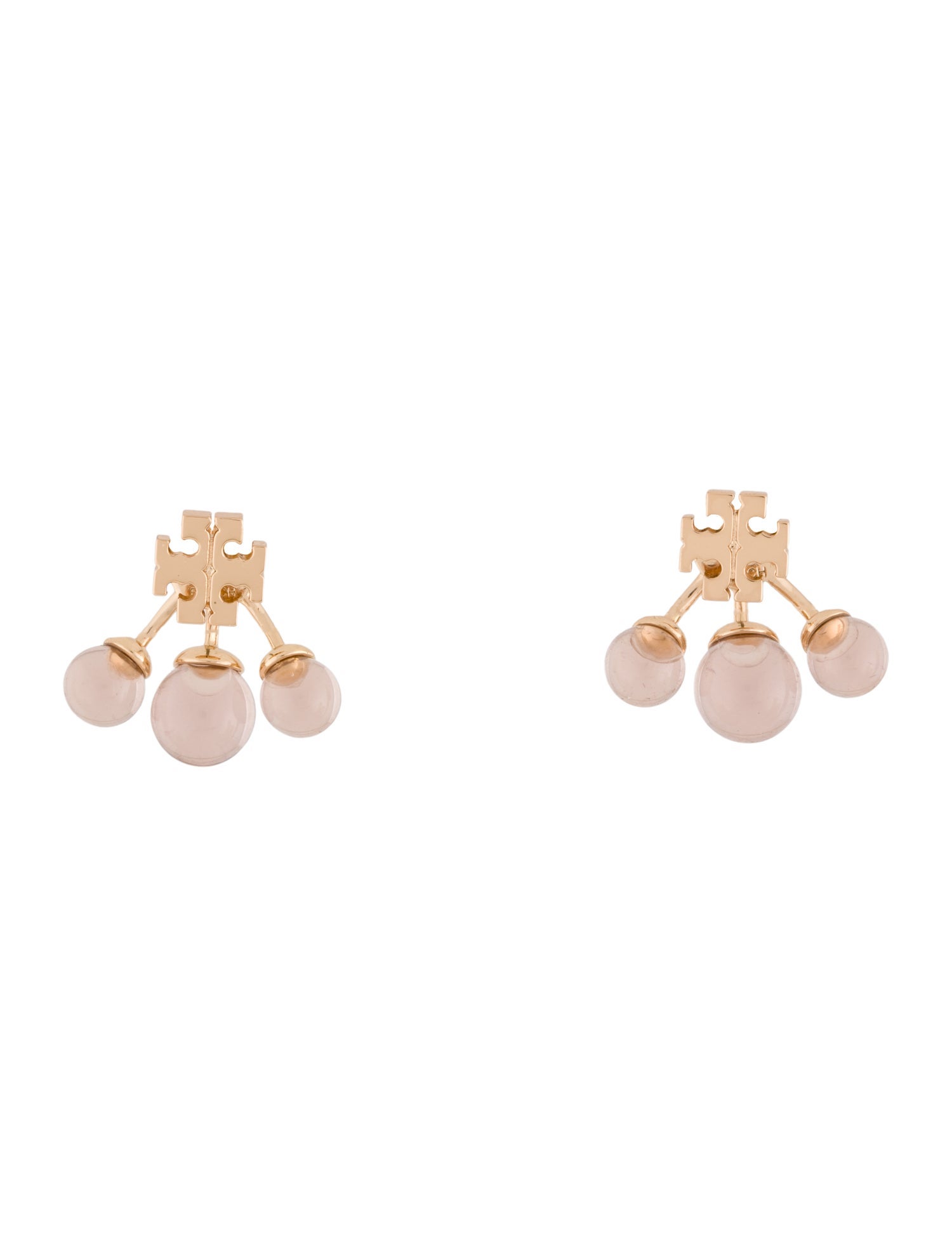 Tory Burch Resin Front-Back Drop Earrings
