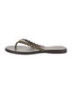 Tory Burch Leather Studded Accents Flip Flops