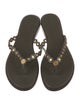 Tory Burch Leather Studded Accents Flip Flops
