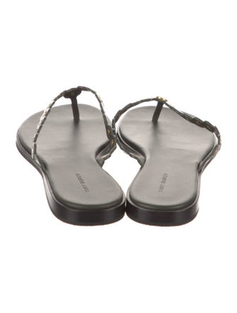 Tory Burch Leather Studded Accents Flip Flops