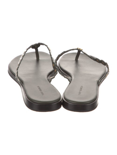 Tory Burch Leather Studded Accents Flip Flops