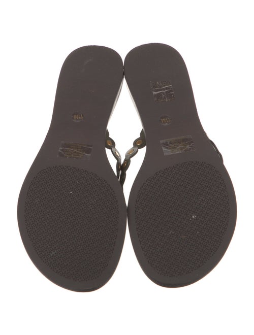 Tory Burch Leather Studded Accents Flip Flops