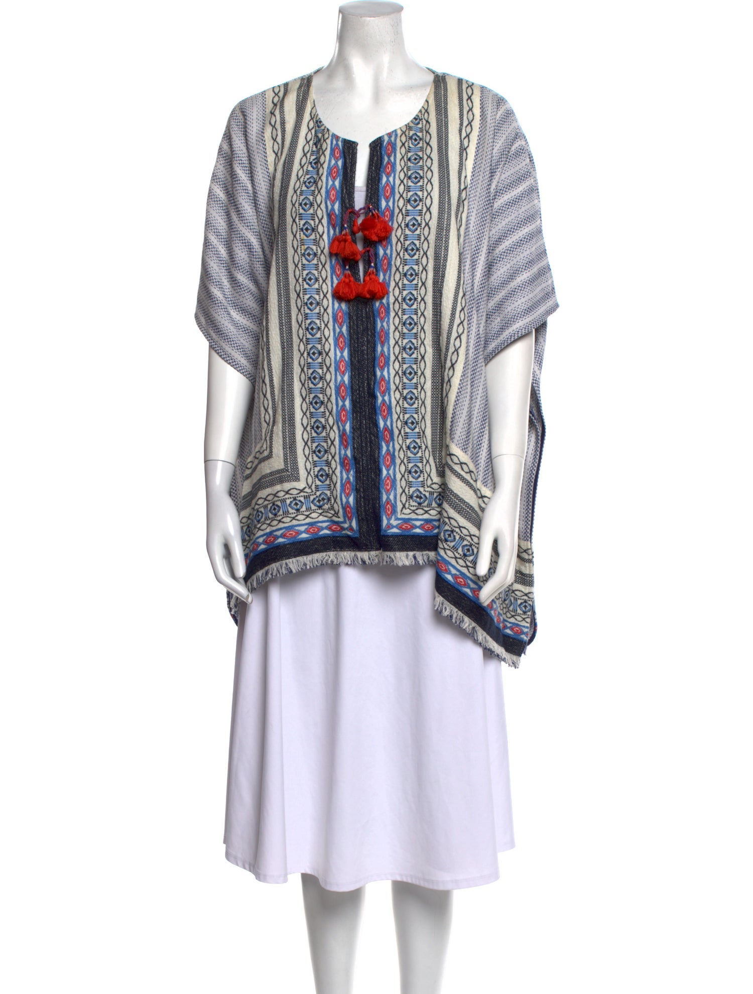 Tory Burch Printed Scoop Neck Sweater