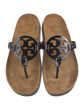 Tory Burch Patent Leather Lasercut Accents Slides