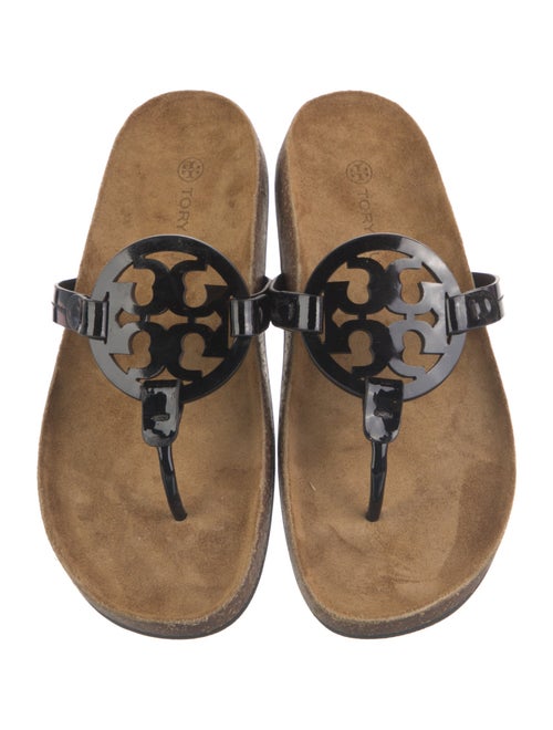 Tory Burch Patent Leather Lasercut Accents Slides