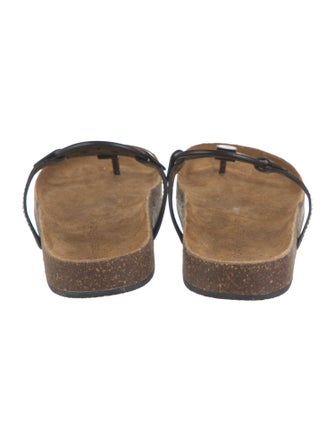 Tory Burch Patent Leather Lasercut Accents Slides