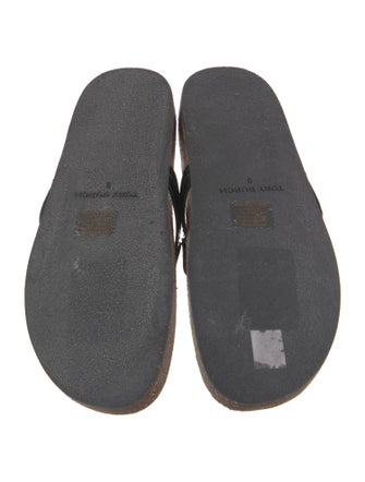 Tory Burch Patent Leather Lasercut Accents Slides