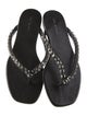 Tory Burch Leather Crystal Embellishments Slides