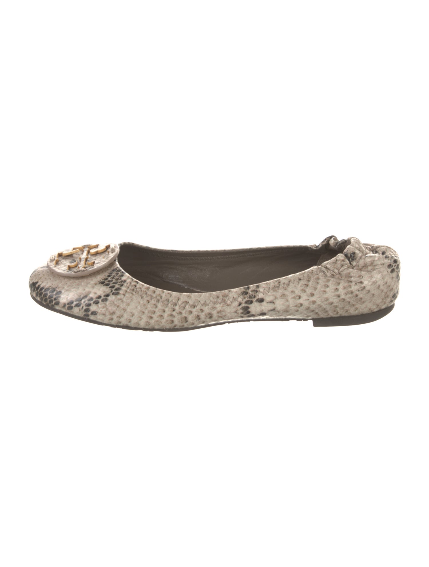 Tory Burch Leather Animal Print Flats